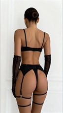 Black Strap Seduction - Lingerie Set